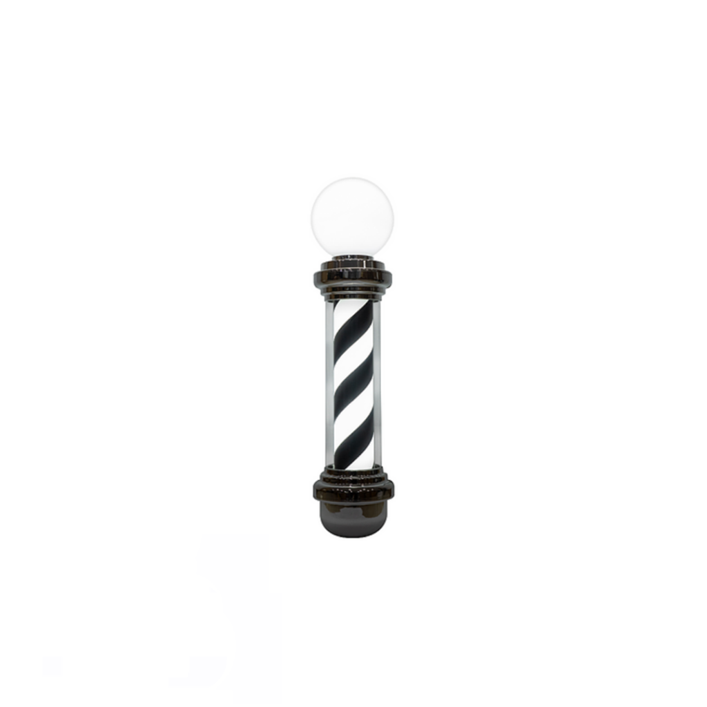 Barber pole blanco y negro