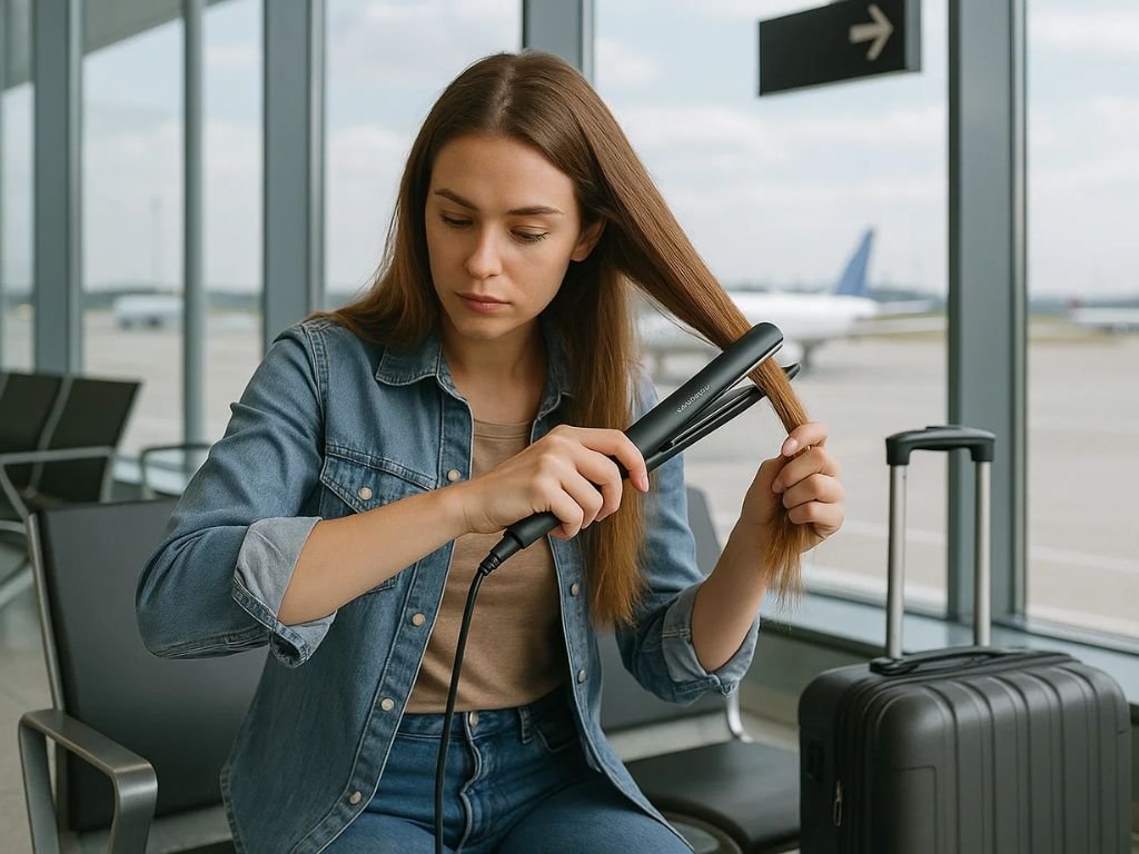 Puedo llevar plancha de cabello en equipaje de mano​ en un avión?