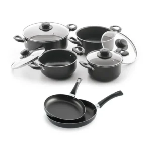 Combo Batería de Ollas 8 Piezas + Set de 2 Sartenes Universal