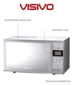 Horno microondas VISIVO GRIS SILVER 0,7 - Image 4