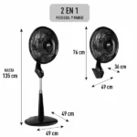 Ventilador Extremo 2 en1 samurái 18" Gris - Image 4
